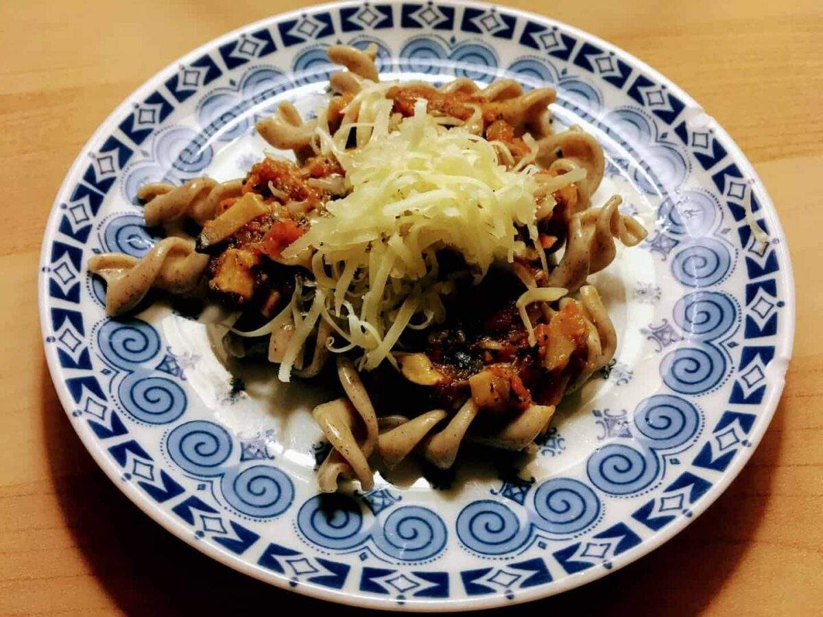 Paleo gombás zöldséges tészta